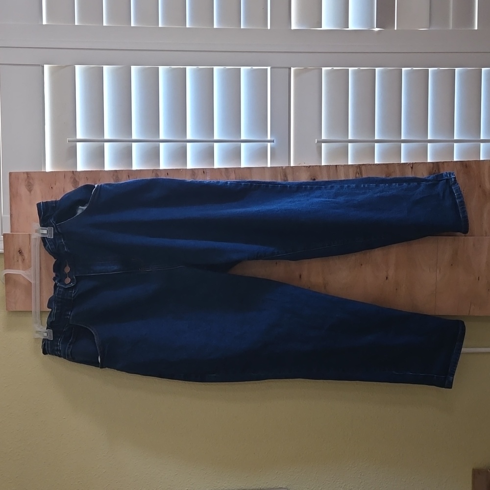 Fashion Nova Blue Denim  Paper Bag Jeans 2x